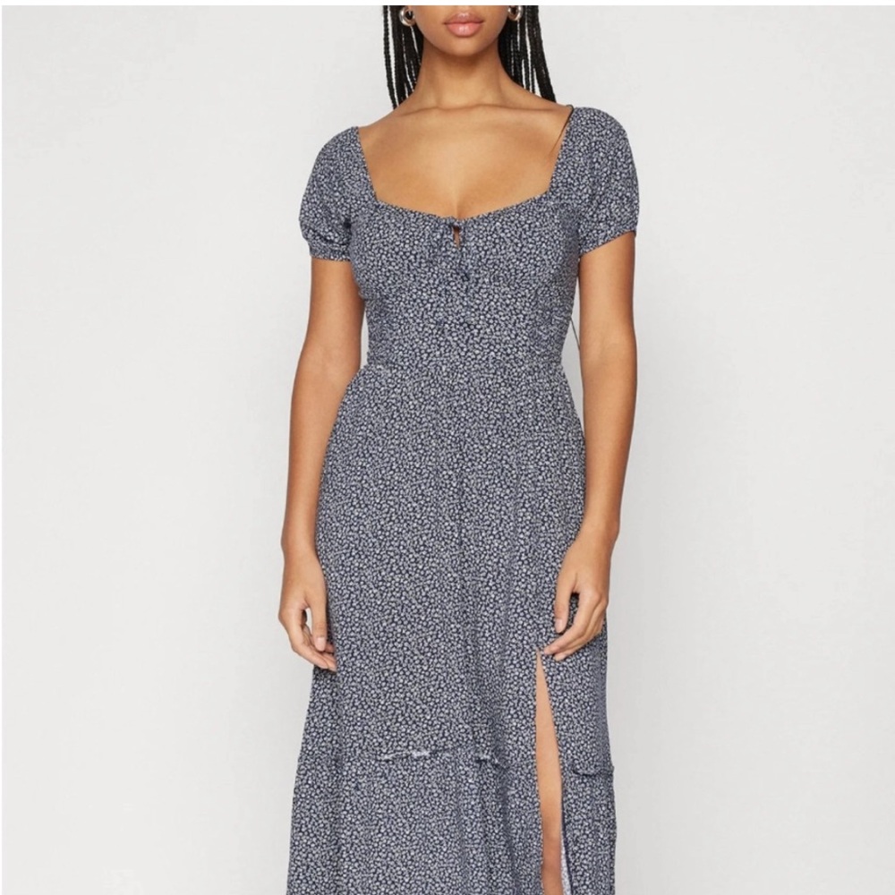 Hollister Sofia Side-Smocked Maxi Dress
